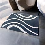 Tapis moderne à motifs abstraits noirs et blancs, Enlèvement