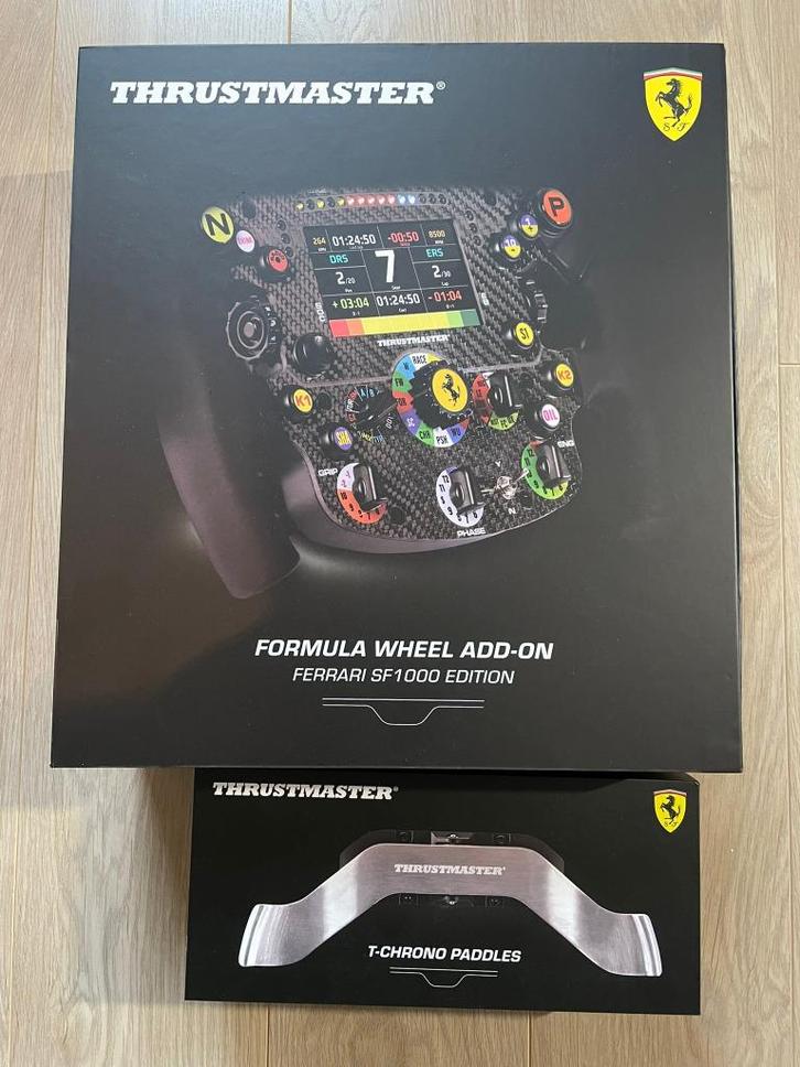 FORMULA WHEEL ADD-ON FERRARI SF1000 Edition+T-Chrono peddels, Games en Spelcomputers, Games | Pc, Zo goed als nieuw, Simulatie