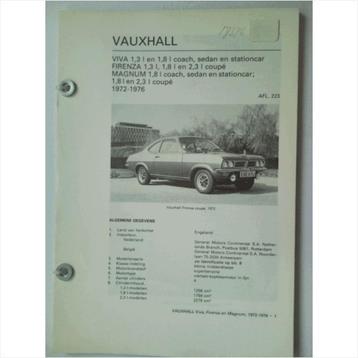 Vauxhall Viva Firenza Magnum Vraagbaak losbladig 1972-1976 #