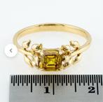 gouden en diamanten ringjuwelen voor dames, Goud, Goud, Met edelsteen, Ophalen of Verzenden