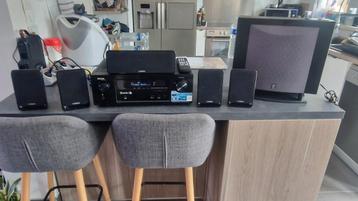 Ampli denon AVR-X1100w + enceinte yamaha 5.1 disponible aux enchères