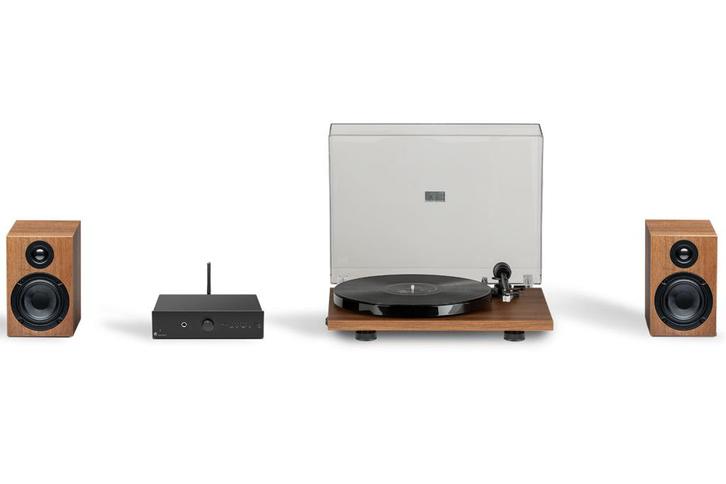 Pro-Ject True Hifi Stereo Set E PHONO - Zwart/walnoot, Audio, Tv en Foto, Platenspelers, Nieuw