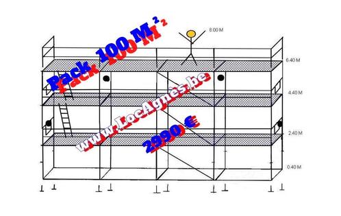 Echafaudage Cadre Compatible Layher MJ Scafom Altrad 100 M, Bricolage & Construction, Échafaudages, Neuf, Enlèvement