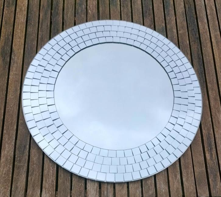 Spiegel. Wandspiegel. Rond. Mozaïek. Ø 50 cm., Maison & Meubles, Accessoires pour la Maison | Miroirs, Comme neuf, 50 à 75 cm