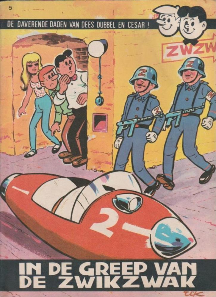 DEES DUBBEL EN CESAR NUMMERS 5 EN 6 EERSTE DRUKKEN VAN 1966, Boeken, Stripverhalen, Gelezen, Meerdere stripboeken, Ophalen of Verzenden