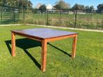 Teak tafel, Huis en Inrichting, Tafels | Eettafels, Ophalen, Zo goed als nieuw, Vijf personen of meer, 100 tot 150 cm