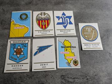 PANINI stickers plaatjes Reeks FOOTBALL CLUBS  7x  1974 beschikbaar voor biedingen