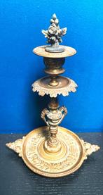 Magnifique ancien chandelier en bronze avec coupe bougie, Ophalen of Verzenden, Brons