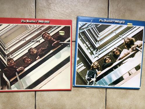 The Beatles - 2x dubbel LP- rode& blauwe uitgave Apple, Cd's en Dvd's, Vinyl | Rock, Gebruikt, Poprock, Ophalen of Verzenden