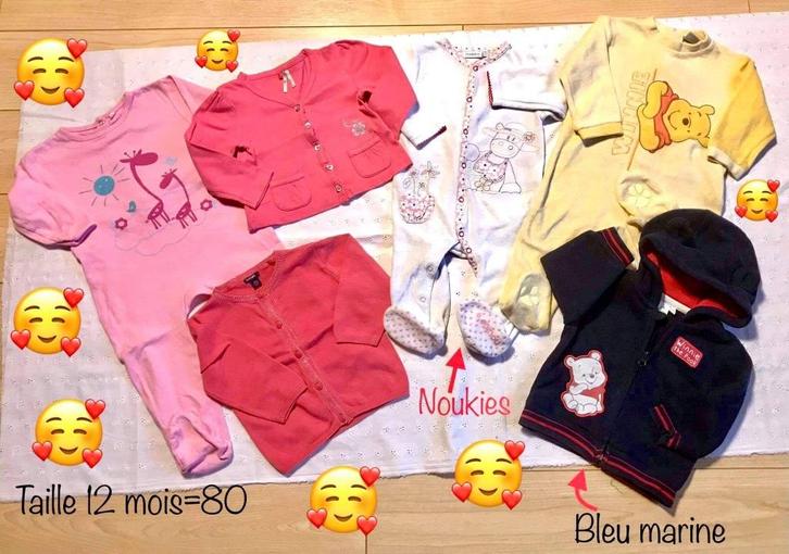 Grenouillères Veste Winnie Noukies T80♥️20€ ♥️lot aulieu 47€, Enfants & Bébés, Vêtements de bébé | Taille 80, Comme neuf, Garçon ou Fille