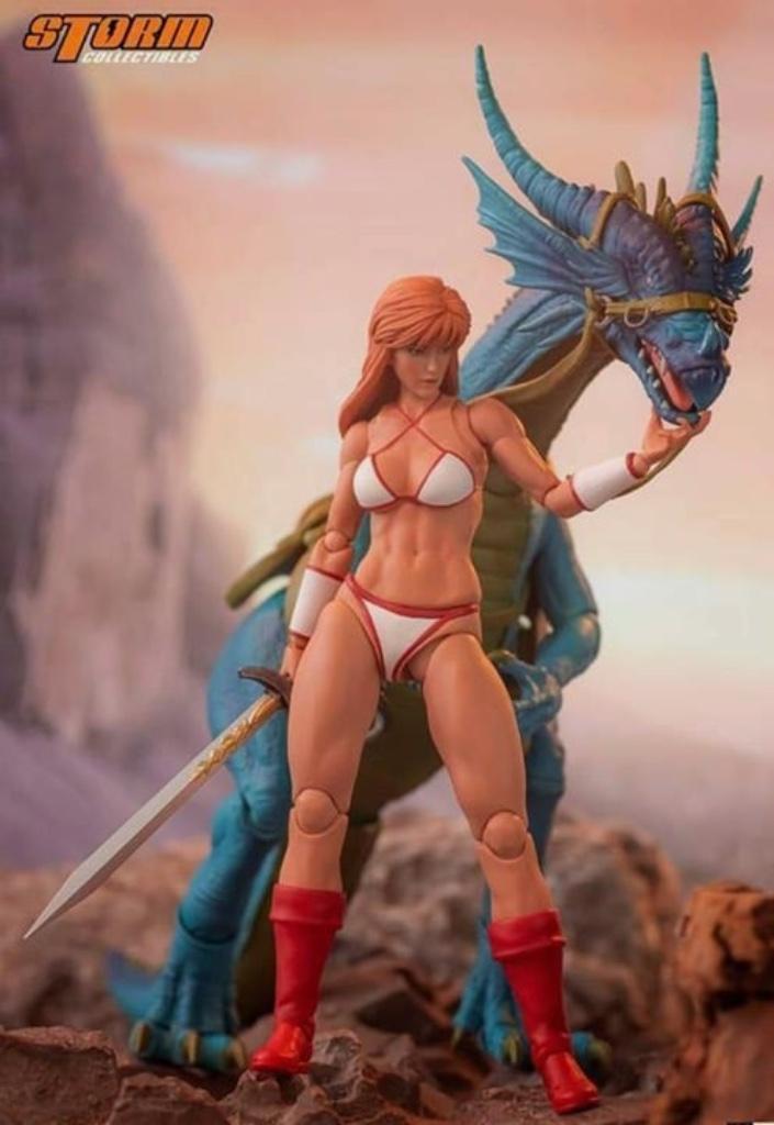 Figurine Golden Axe - Tyris Flare & Blue Dragon, Verzamelen, Beelden en Beeldjes, Zo goed als nieuw, Fantasy, Ophalen of Verzenden
