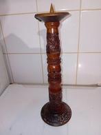 houten kandelaar, Overige materialen, Gebruikt, Ophalen of Verzenden, Kandelaar