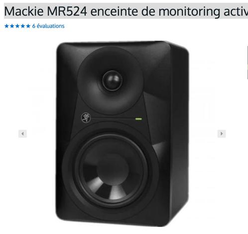 2 HP ACTIFS / Mackie MR524 enceinte de monitoring acti, Audio, Tv en Foto, Luidsprekerboxen, Nieuw, Center speaker, Minder dan 60 watt