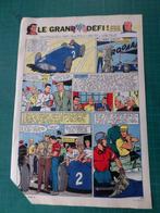 Michel Vaillant - bandeau titre  le grand défi - 1958, Collections, Personnages de BD, Autres types, Autres personnages, Utilisé