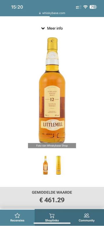 Littlemill 12 single malt whisky beschikbaar voor biedingen