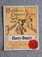 Etiquette Cherry. Jeanne d'Arc. C. Van Loocke Kortemark., Enlèvement ou Envoi