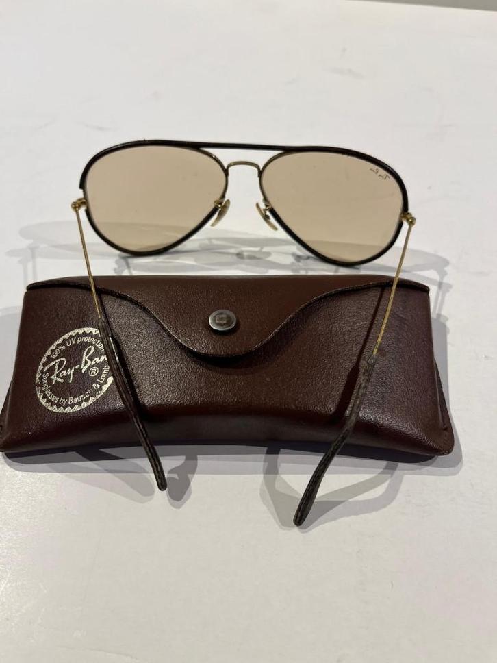 Ray-Ban Aviator vintage Bausch & Lomb, Handtassen en Accessoires, Zonnebrillen en Brillen | Heren, Bril, Ray-Ban, Bruin, Ophalen of Verzenden