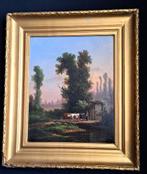 Belle peinture originale « Fermier avec du bétail » huile su, Antiquités & Art, Art | Peinture | Classique, Enlèvement ou Envoi