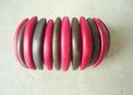 Mooie armband fuscia-bruin, Ophalen of Verzenden, Nieuw, Bruin