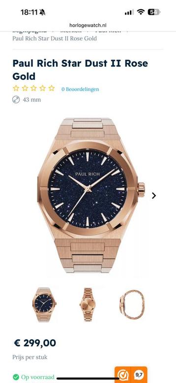Paul Rich horloge beschikbaar voor biedingen