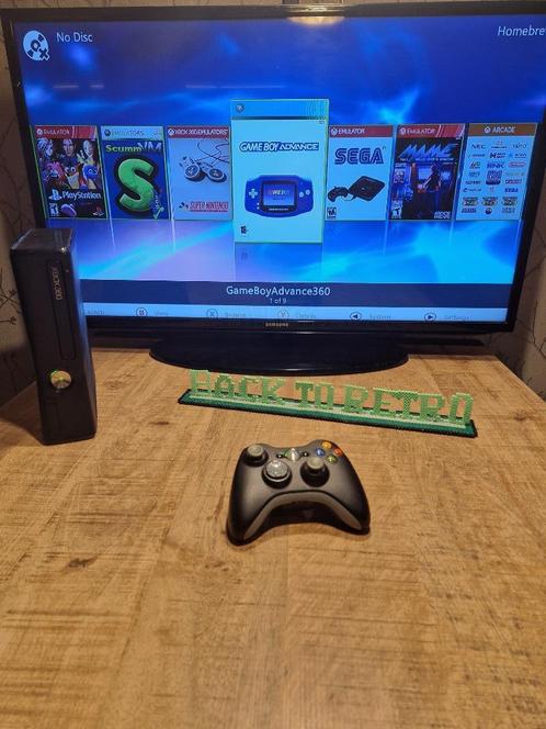 Xbox360 Slim 1Tb Harde Schijf, Games en Spelcomputers, Spelcomputers | Xbox 360, Gebruikt, 360 S, Met 1 controller, Met games