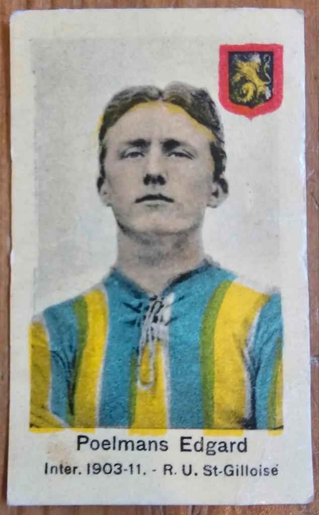 1930s (pre-panini) Edgard Poelmans R. Union Saint Gilloise!, Hobby en Vrije tijd, Stickers en Plaatjes, Zo goed als nieuw, Plaatje