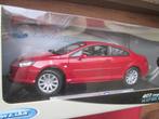 Welly Peugeot 407 Coupe rotm. 1:18, Ophalen of Verzenden, Zo goed als nieuw, Auto, Overige merken