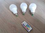 3 ampoules LED RGB E27, Nieuw, E27 (groot), Ophalen of Verzenden, Led-lamp