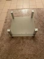 Glazen vierkante salontafel, Comme neuf, 50 à 100 cm, 50 à 100 cm, Moins de 50 cm