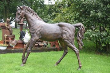 Standbeeld van een groot bronzen paard