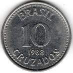 Brazilië : 10 Cruzados 1988  KM#607  Ref 16090, Postzegels en Munten, Ophalen of Verzenden, Midden-Amerika, Losse munt