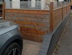 Houten hekwerk met harde kunststof panelen – 14 meter, Tuin en Terras, Ophalen, Gebruikt, Hout, Tuinhek