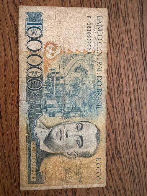 100.000 Cruzados Brazilie (175), Postzegels en Munten, Bankbiljetten | Amerika, Ophalen of Verzenden