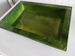 Vasque en métal verte pour déco florale, Comme neuf, Enlèvement ou Envoi, Métal
