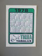 1978 Tigra Tabalux kalender sticker, Verzamelen, Rookartikelen, Aanstekers en Luciferdoosjes, Verzenden, Zo goed als nieuw, Overige typen