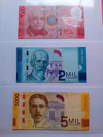 Mooie bankbiljetten Costa -Rica.