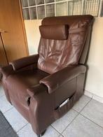relaxzetel senior leder bruin, Huis en Inrichting, Fauteuils, Ophalen, Zo goed als nieuw, Leer, Relaxzetel orthopedisch senioren