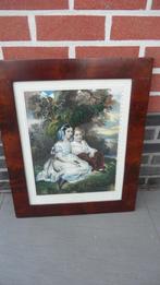 Chromolithographie de 1845 « Frère et soeur », Antiquités & Art, Art | Eaux-fortes & Gravures, Enlèvement