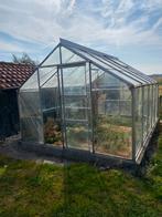 Serre kas in aluminium en glas zelf af te breken, Tuin en Terras, Ophalen, Glas, Zo goed als nieuw, Aluminium