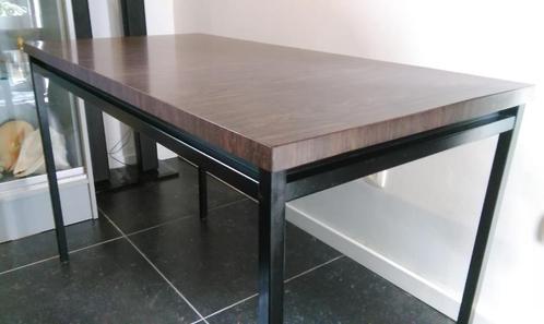 Retro tafel Tubax palissander formica bureautafel 1966, Huis en Inrichting, Tafels | Eettafels, Rechthoekig, Overige houtsoorten