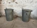 Vintage metalen vuilbakken, Huis en Inrichting, Woonaccessoires | Prullenbakken, Ophalen, Zo goed als nieuw