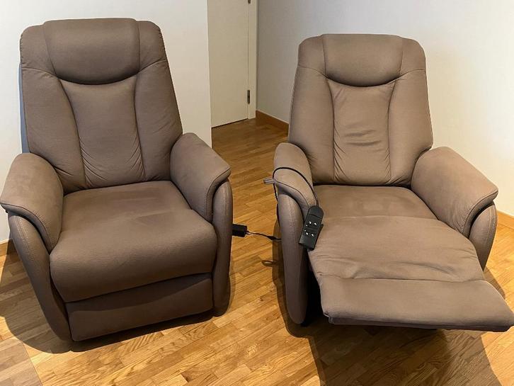 Fauteuils relax électriques, Maison & Meubles, Fauteuils, Comme neuf, Tissus, 75 à 100 cm, 75 à 100 cm, Enlèvement