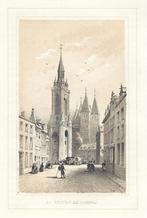 1844 - Tournai / le Beffroi, Antiek en Kunst, Kunst | Litho's en Zeefdrukken, Verzenden