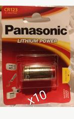 Panasonic CR123A Pile au lithium  3 V, paquet de 10, TV, Hi-fi & Vidéo, Photo | Accumulateurs & Batteries, Neuf