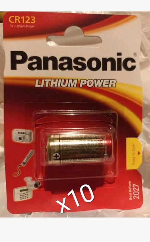 Panasonic CR123A 3V lithiumbatterij, 10 stuks, Audio, Tv en Foto, Fotografie | Accu's en Batterijen, Nieuw
