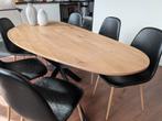Cloud tafel met massief eiken blad, Huis en Inrichting, Tafels | Eettafels, Ophalen, Nieuw