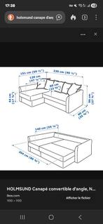 Canapé d'angle convertible ikea holmsund, Maison & Meubles, 100 à 125 cm, Banc d'angle, Enlèvement, Utilisé