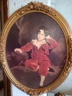 Venetiaanse ovalen goudkleurige kader met prent, Ophalen