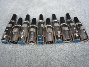 Set van 10 XLR 3-polige M/F PRO-kwaliteitsconnectoren beschikbaar voor biedingen