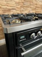 🔥 Poêle de luxe Boretti Majestic 90 cm noir brillant 6 brûl, Electroménager, Cuisinières, Comme neuf, 5 zones de cuisson ou plus